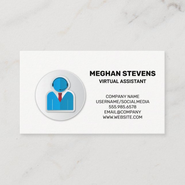 Customer Support Logo | Call Centre  Appointment Card (Front)