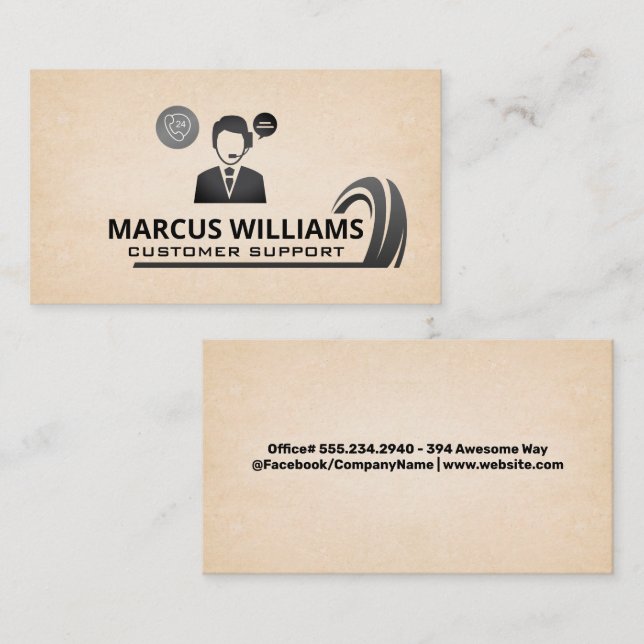 Customer Support | Tech Call Centre | Auto Graphic Business Card (Front/Back)