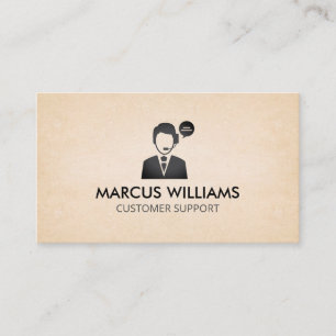 Customer Support   Texture Background Business Card