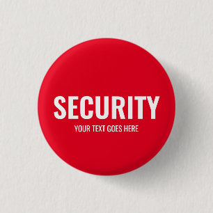 Customer Text & Design Security Template Round 3 Cm Round Badge