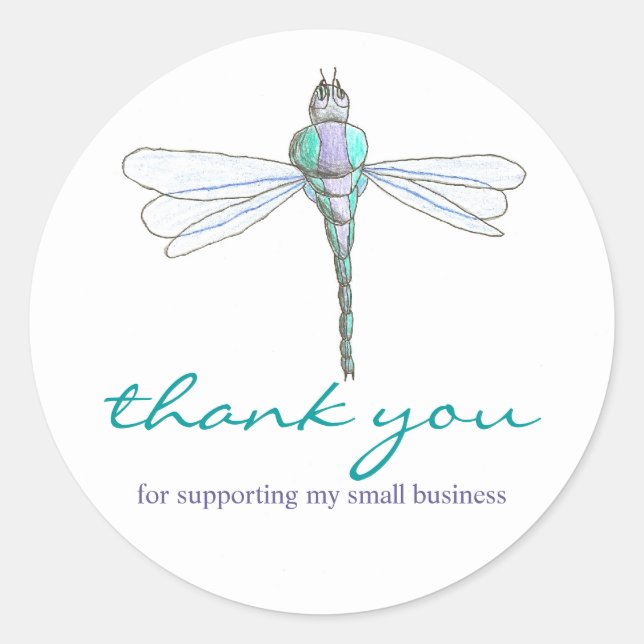 Customer Thank You for Supporting Small Business Classic Round Sticker (Front)
