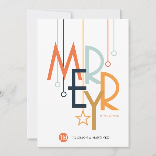 Customer Thank You Holiday Simple Merry (Front)