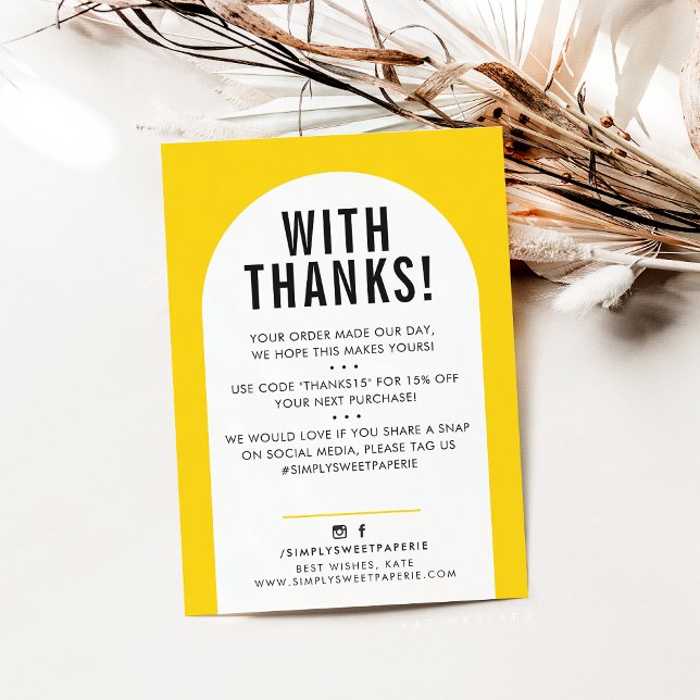 CUSTOMER THANK YOU modern arch bright yellow black (Creator Uploaded)