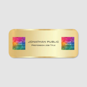 Customers Business Logo Employee Member Photo Here Name Tag