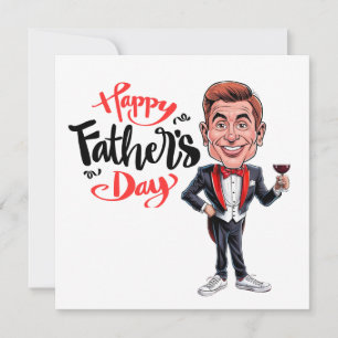 CustomFather's Day – World's Best Dad Caricature Holiday Card