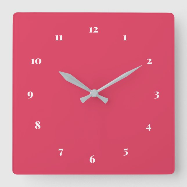 CustomFont Numbers Colours Your Design Wall Clock (Front)