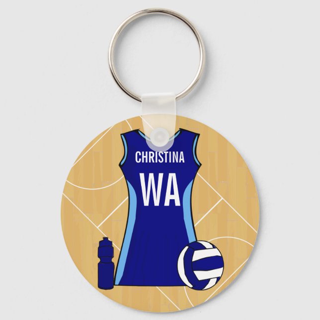 Customisabe Netball keyring Nichola (Front)