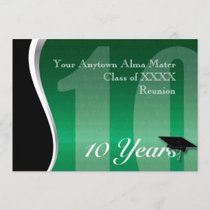 Customisable 10 Year Class Reunion Invitation