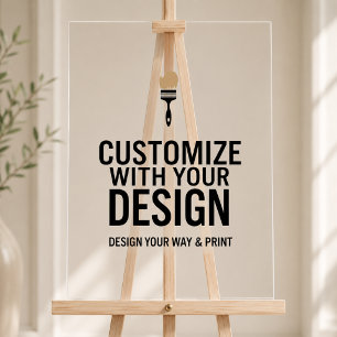 Customisable 18x24" Blank Event Acrylic Sign