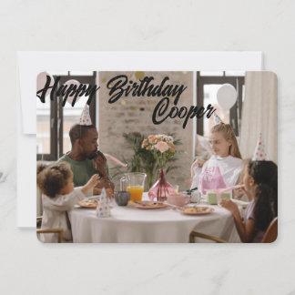 Customisable 1 Image Birthday Card