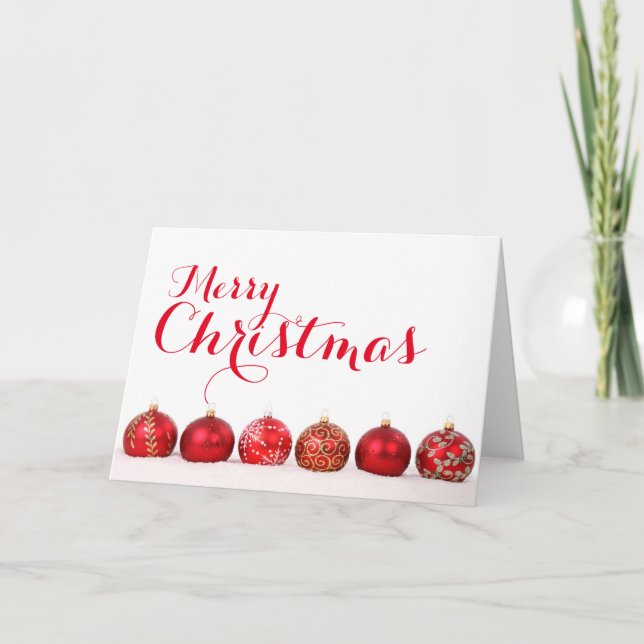 Customisable 2017 2018 SEASON'S GREETINGS 3 Holiday Card (Front)