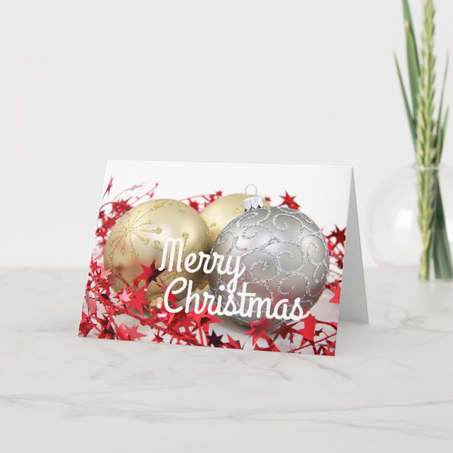 Customisable 2017 2018 SEASON'S GREETINGS Holiday Card (Front)