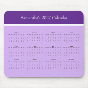 Customisable 2027 Full Year Desk Calendar Mouse Mat