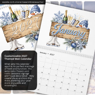 Customisable 2027 Themed Wall Calendar
