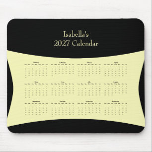 Customisable 2027 Year-at-a-Glance Calendar Mouse Mat