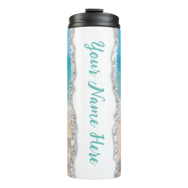 Customisable 20 oz Beach Themed Tumbler (Front)