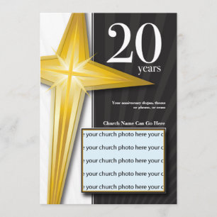 Customisable 20 Year Church Anniversary Invitation