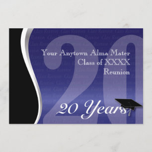 Customisable 20 Year Class Reunion Invitation