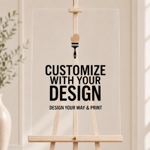 Customisable 20x30" Blank Event Acrylic Sign
