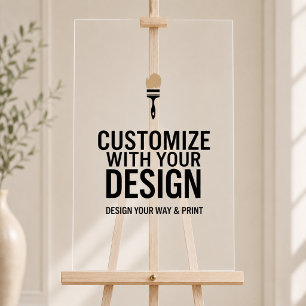 Customisable 24x36" Blank Event Acrylic Sign