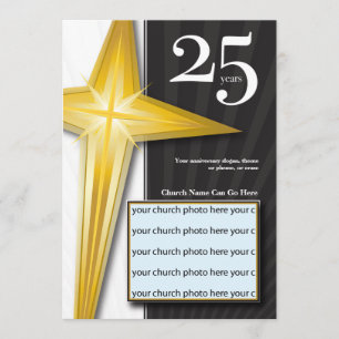 Customisable 25 Year Church Anniversary Invitation