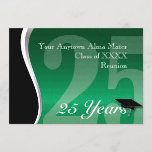 Customisable 25 Year Class Reunion Invitation