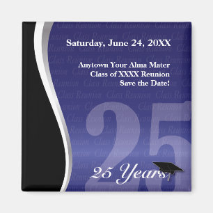 Customisable 25 Year Class Reunion Magnet