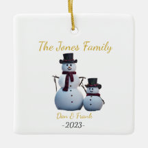 Customisable 2 person Family Snowmen