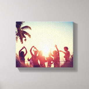 Customisable 2-sided Elegant Scrolls 2 Photo Canvas Print