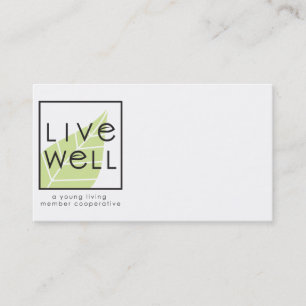 Customisable, 2-Sided Live Well Business Card