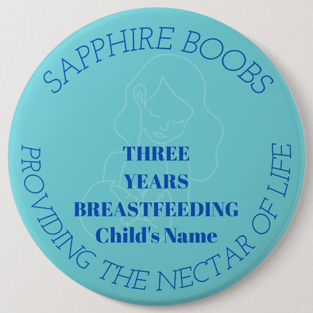 Customisable 3 year breastfeeding milestone badge (Front)
