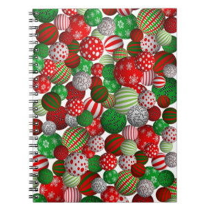 Customisable 3D Christmas Balls Notebook