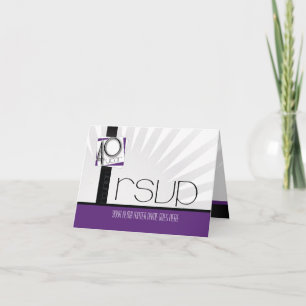 Customisable 40 Year Class Reunion RSVP Invitation