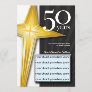 Customisable 50 Year Church Anniversary Invitation