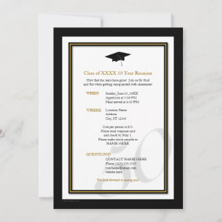 Customisable 50 Year Class Reunion Invitation