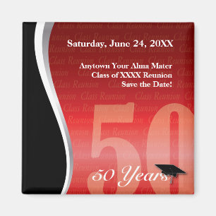 Customisable 50 Year Class Reunion Magnet