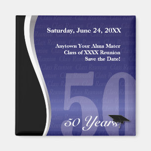 Customisable 50 Year Class Reunion Magnet
