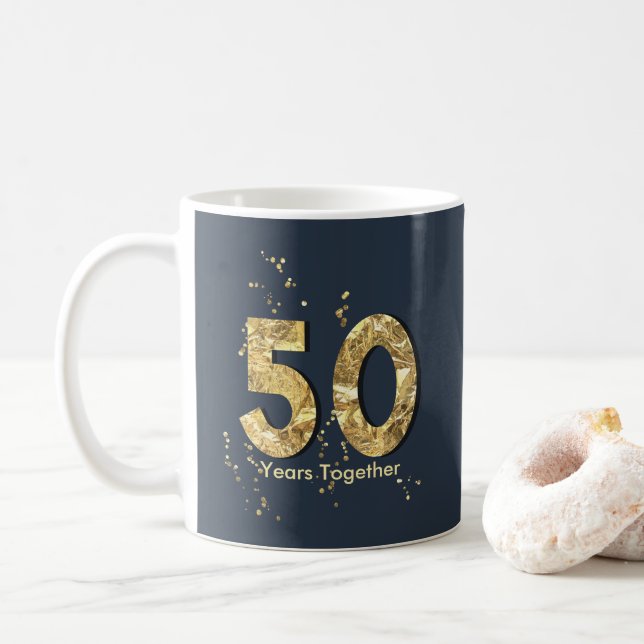 Customisable 50 Years Together Anniversary Mug (With Donut)