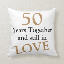 Customisable 50 Years Together Anniversary Pillow