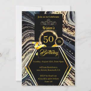 Customisable 50th birthday Invitation
