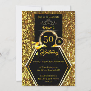 Customisable 50th birthday Invitation