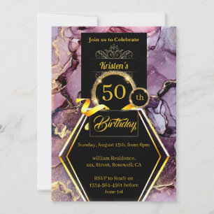 Customisable 50th birthday Invitation