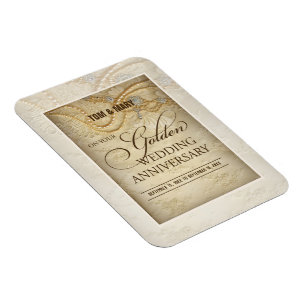 Customisable, 50th Wedding Anniversary Pearls Magnet