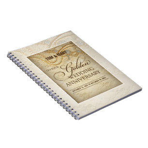Customisable, 50th Wedding Anniversary Pearls Notebook