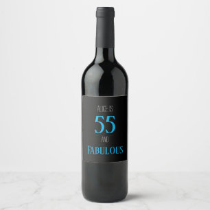 Customisable 55 and fabulous wine label
