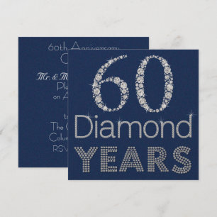 Customisable 60th ANNIVERSARY Party Invitation