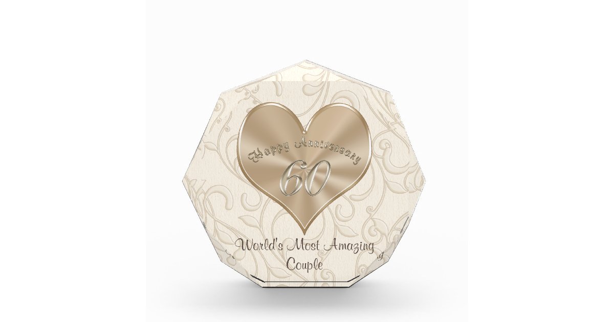 Customisable 60th Wedding Anniversary Gift Ideas | Zazzle