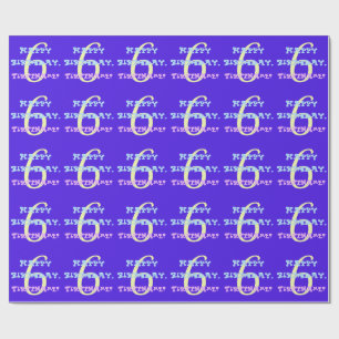 Customisable 6th Birthday Wrapping Paper