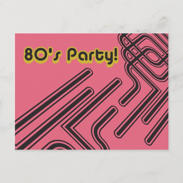 Customisable 80's Party Invitation (Front)