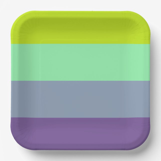 Customisable 9" Square Paper Plate for Events (Front)